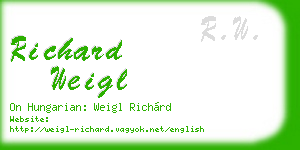 richard weigl business card